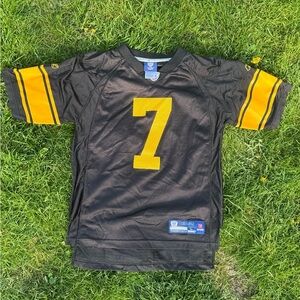 Reebok Black and Yellow No. 7 Men’s Football Jersey